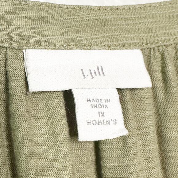 J. Jill Green‎ Mixed Media Embroidered Boho Peasant Tassel Tunic Top women’s 1X - Picture 5 of 11